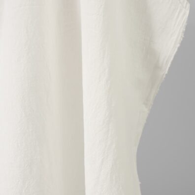 Wide washed linen cotton fabric off-white colour edge