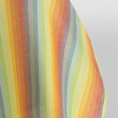 Linen cotton fabric in rainbow colour stripes product photo