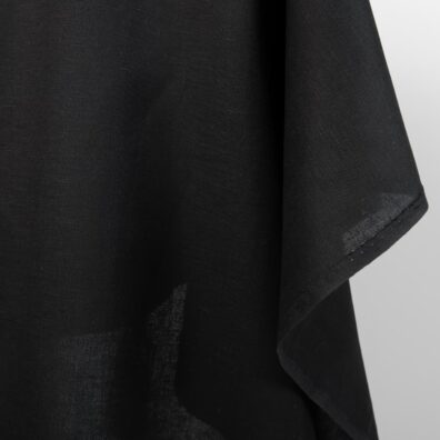Linen cotton fabric black colour edge
