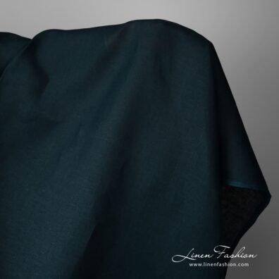 Linen fabric dark blue colour