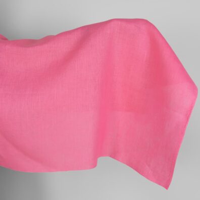 Linen fabric solid pink