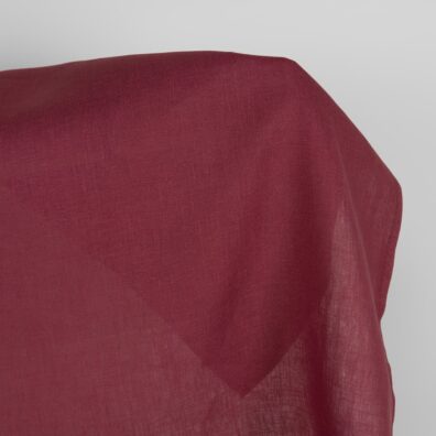 Linen fabric in dark cherry red colour product photo