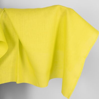 Linen fabric in sulphur spring colour