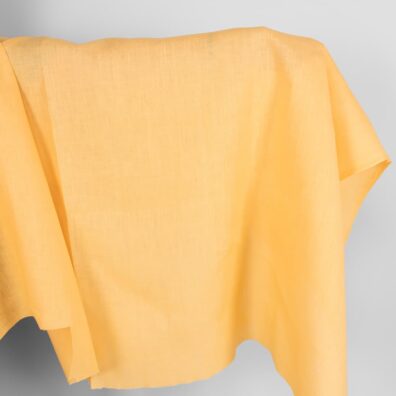 Linen fabric in banana cream colour