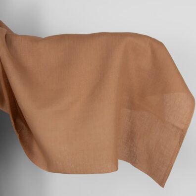 Linen fabric in indian tan colour