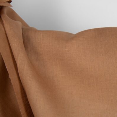 Linen fabric in indian tan colour product photo