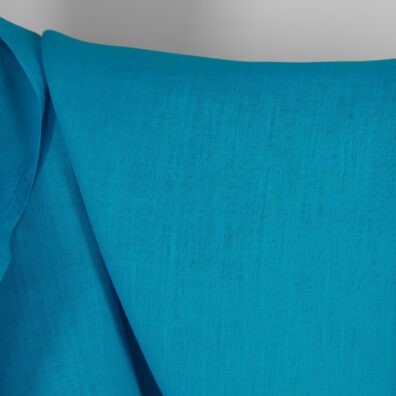 Linen fabric in vivid blue colour product photo
