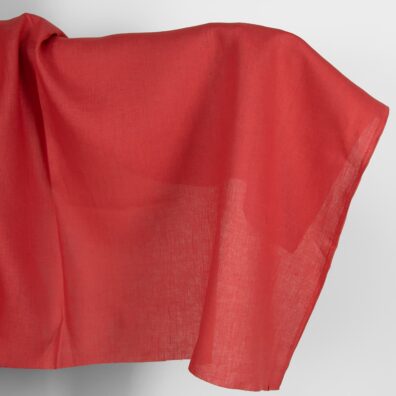 Linen fabric in cardinal colour