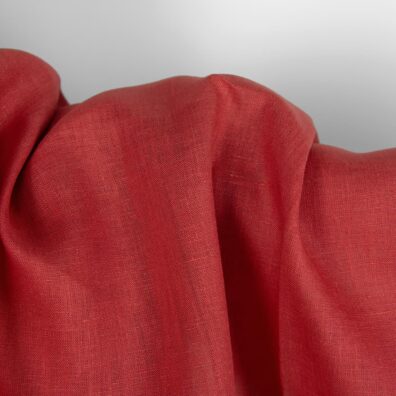 Linen fabric in cardinal colour texture