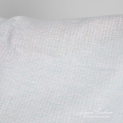 Linen cotton fabric blueish white pattern product photo