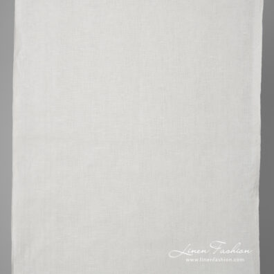 Narrow linen fabric white patterned