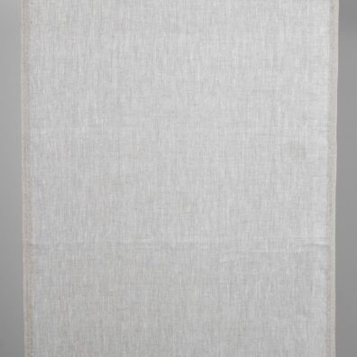 Narrow linen fabric natural beige with white