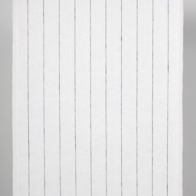 Narrow linen fabric white with thin blue stripes
