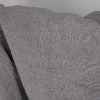 Washed linen fabric grey shades mix close up detail