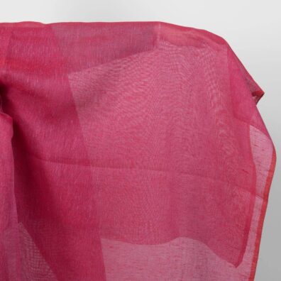 Lightweight linen fabric fuchsia colour transparent