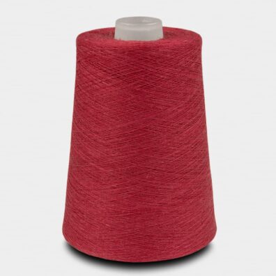Linen yarn raspberry red