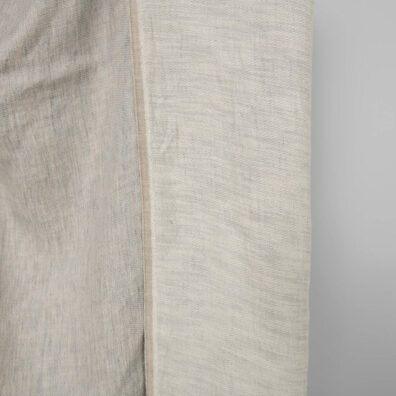 Washed linen cotton satin fabric beige-grey, 140cm width