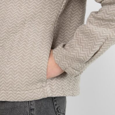 Beige linen jacket, with pockets