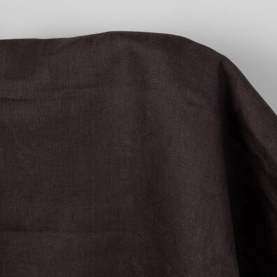 Deep brown linen fabric