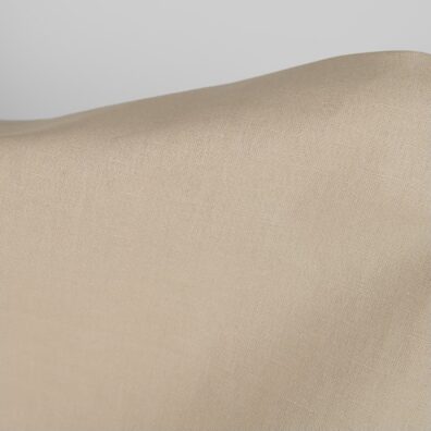 Linen cotton fabric grey-brown and warm grey melange, 150cm