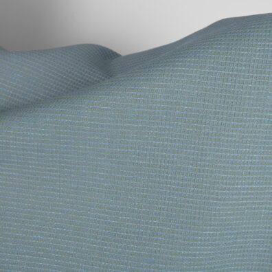 Linen cotton fabric light blue and green waffle, heavy fabric