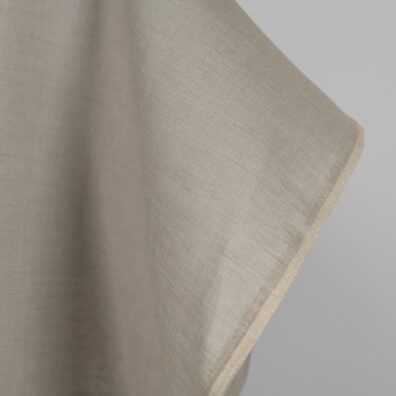Linen fabric light grey and brown-grey melange, pure linen