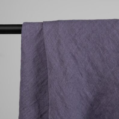 Violet linen scarf, plain weave