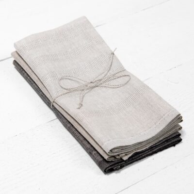 Kitchen towels Set No. 32 3 set of kitchen towels in beige, natural and black