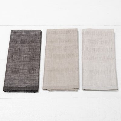Kitchen towels Set No. 32 4 set of kitchen towels in beige, natural and black