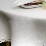 NORA Tablecloth round/oval white