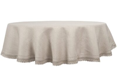 NORA Tablecloth round/oval natural linen 4 NORA Tablecloth round/oval natural linen