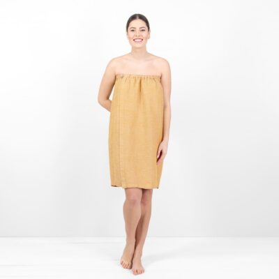 PURO Wrap towel yellow 7 linen yellow wrap towel