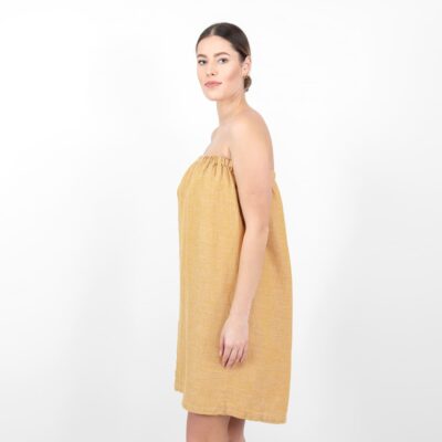 PURO Wrap towel yellow 9 linen yellow wrap towel, for sauna