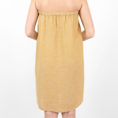 PURO Wrap towel yellow 12 linen yellow wrap towel, with elastic
