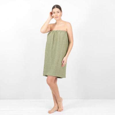 PURO Wrap towel green 7 linen green wrap towel