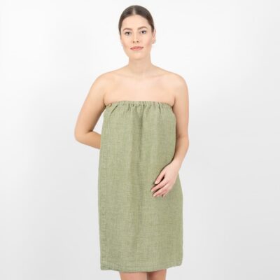 PURO Wrap towel green 9 linen green wrap towel washed