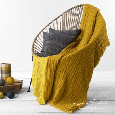 PLAZA Blanket yellow