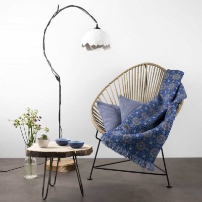 FLORE Blanket blue 4 FLORE Blanket blue
