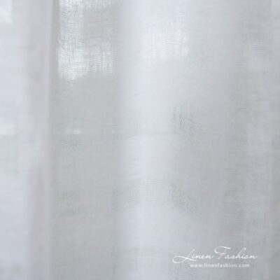 KORI Curtain optical white 10 KORI optical white linen curtain in transparent checks