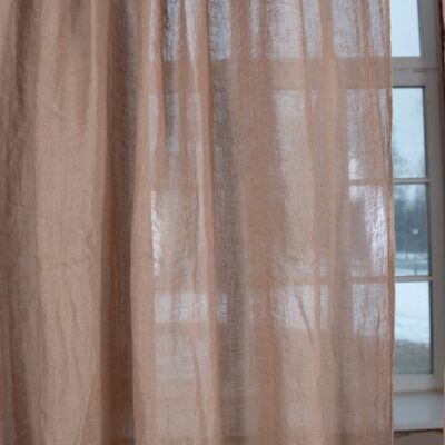 BOHEMIA Curtain white coffee 8 white coffee linen curtains, gauze