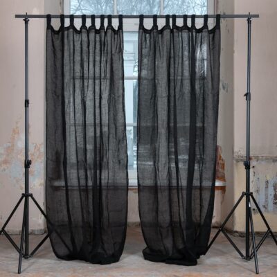 BOHEMIA Curtain black 7 linen black curtains