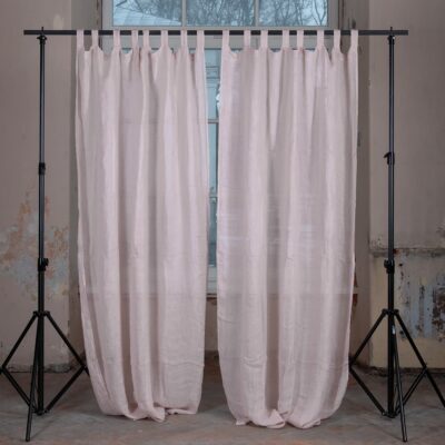 BOHEMIA Curtain light pink 8 pink linen curtains