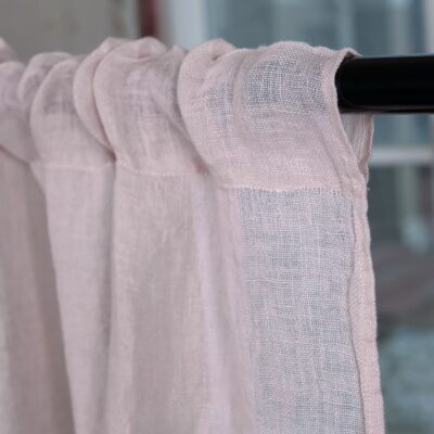 BOHEMIA Curtain light pink 14 pink linen curtains, with channel