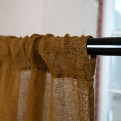 BOHEMIA Curtain golden brown 12 golden brown linen curtain, with channel