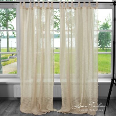 PASIFIC Curtain beige 5 PASIFIC linen cotton beige curtain