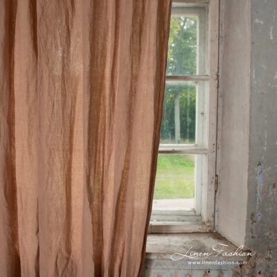 ATLANTA Curtain brown 7 Curtain in brown colour.