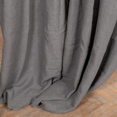 ATLANTA Curtain dark grey 10 dark grey linen curtains, big width