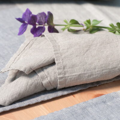 GAMMA Table napkin natural linen 4 Natural linen washed napkin