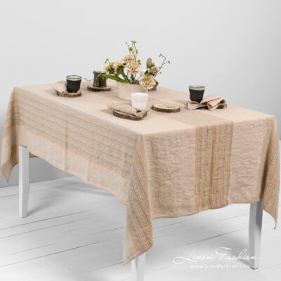 MEIZA Tablecloth brown 7 Meiza linen tablecloth.