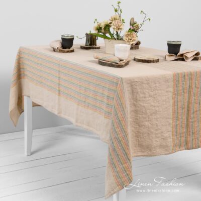 MEIZA Tablecloth brown 8 Linen tablecloth, MEIZA.